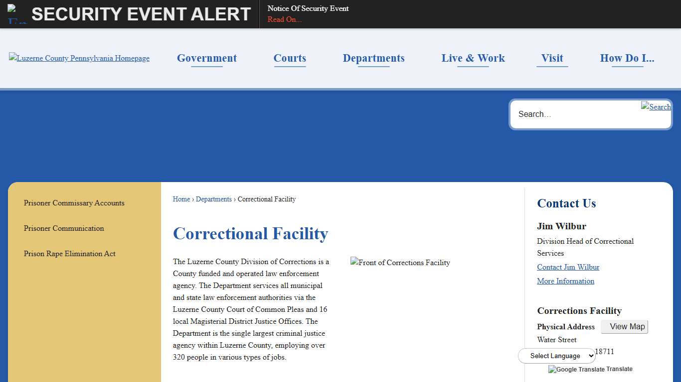 Correctional Facility | Luzerne County, PA